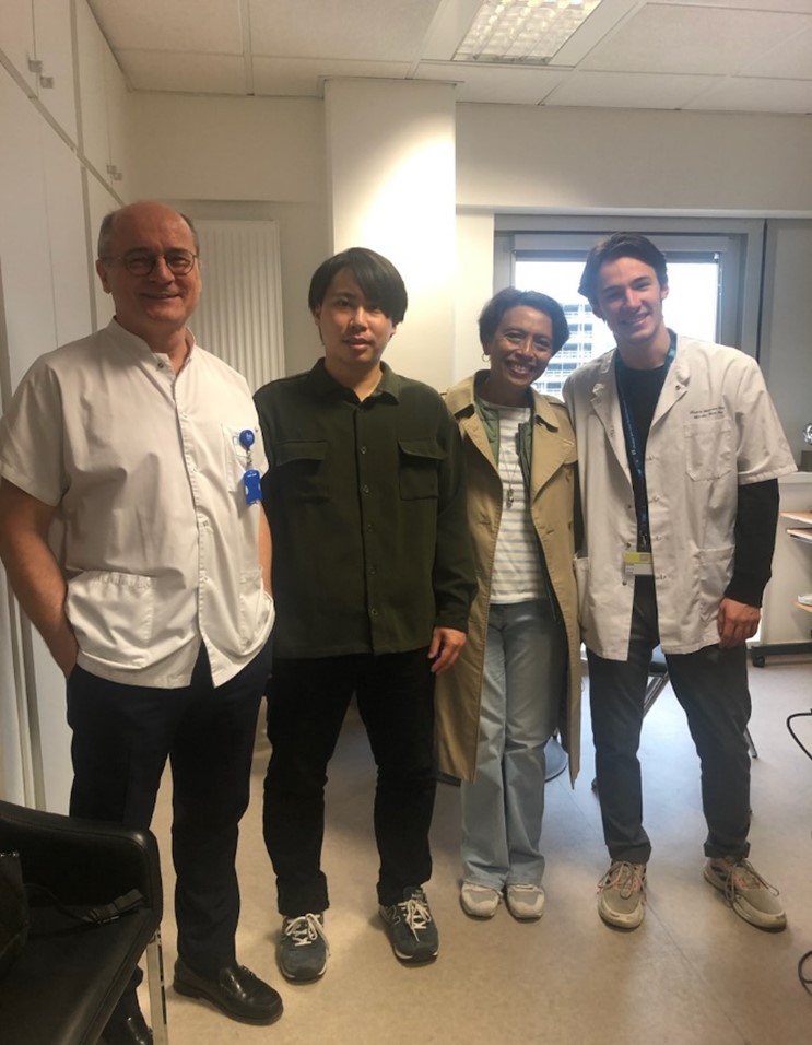 Takara HIGASHI avec le Pr GOLFIER, le Dr RABODONIRINA et Alan ARGAUT